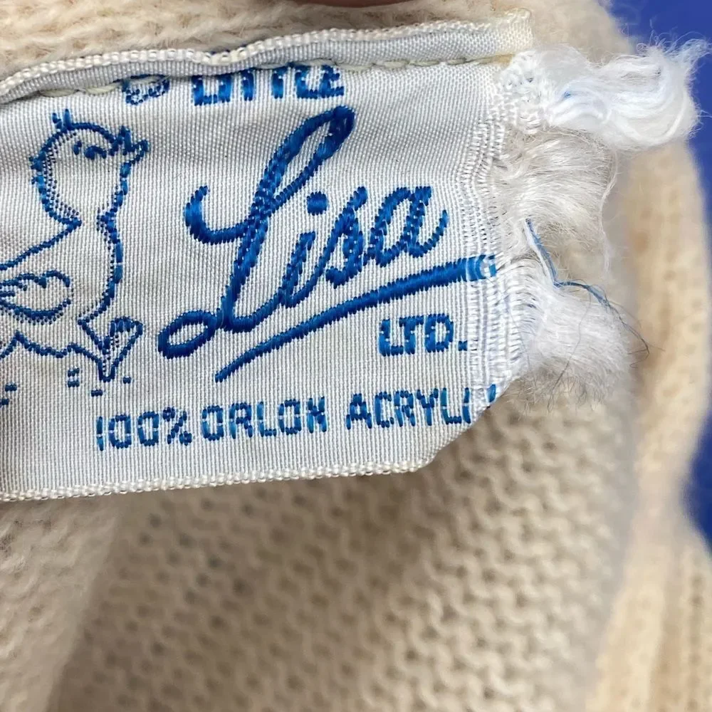 Vintage Little‎ Lisa Acrylic Cardigan Sweater Vest